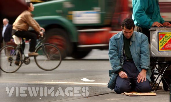 Muslim man Praying on Road